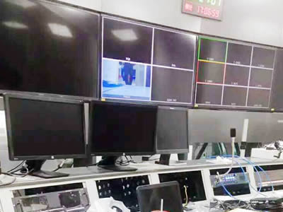 东方广播弱电工程施工现场